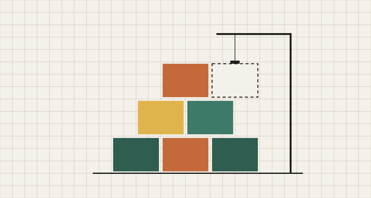 Illustration : des blocs empilés et une grue, site en construction